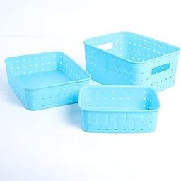 Oblivion Plastic Fruit Basket Set of 3 – Multipurpose Lightweight Durable Plastic Storage Baskets for Kitchen, Bathroom, Office – Versatile Organise for Vegetables, Stationery, Cosmetics, Magazines-picture-29