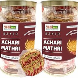 Smart Snacks Baked Achari Mathri, Whole Wheat Crunchy Snack, Vacuum Packed-image-0