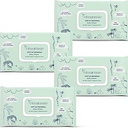 Omumsie 99% Pure Water (Unscented) Baby Wipes | Made With Thickest Plant Based Cotton Fibers | 60 pcs per pack (Pack of 4)-image-48