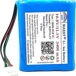 10.8V 11.1V 2600/2900/3200/3400 mah Lithium Ion Bluetooth Speaker Battery Compatible with Marshall Stockwell II 2 2 Gen C406A1 C406A7 CP-MSL04 3INR19/66 (3400 mah)-13
