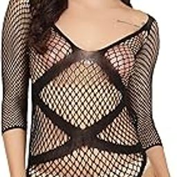 Soft Full Body Stockings for Women/Girls - Nylon Semi-Sheer, Stylish & Shining Lingerie | Gift for Honeymoon, Vacations, Anniversary, Birthday or Sexy Nightwear, Onesize(XXS-XXXL), D-9-image-59