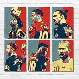 Good Hope Combo Set OF Football Pop, Jersey Artwork For wall decoration home Bedroom living Room Paintings Hostel Boys Ideal Gift for Soccer Fans (Football Legends Artwork, 12 x 18 IN Unframed)-picture-23