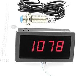 Digital LED Tachometer RPM Speed Meter+Hall Proximity Switch Sensor 40mA Measuring Range 10-9999RPM 4 Bit DC 8-24V-24