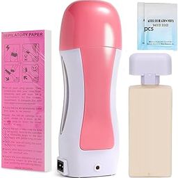 LRHAK Wax Heater Roll on Wax Heater Machine Hair Removal Wax Kit Painless Skin Types Hands, Legs White Chocolate Liposoluble Wax Easy To Home And Polur Use (Wax Roll on + Wax Cartidge + Wax Strips + Wipes) (5)-image-32
