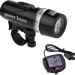 Cpixen Bicycle LED Headlight and Speedometer Bicycle Combo for Riding - Cycle Power Beam Headlight and Odometer Speedometer Combo for Safely Cycle Riding(Product Color May Be Vary)-picture-12