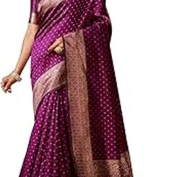 Women's Banarasi Saree Pure Kanjivaram Silk Saree Soft new ladies 2023 Design Wear Pattu Sarees Latest Cotton Party Sari collections With Blouse Piece for Wedding sadi (SAM PARI-113)-picture-15