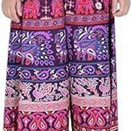 Women Printed Cotton Animal Print Palazzo Ethnic Style Girl Pant Full Length Maxi Long D2-image-75