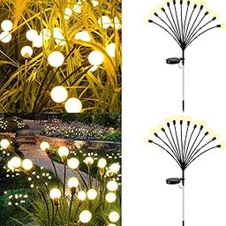 REYLAX Solar Garden Lights,New Upgraded Solar Swaying Light, Sway by Wind, Solar Outdoor Lights, Yard Patio Pathway Decoration Warm White(2 Pack)-picture-26