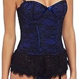 Seven Til Midnight Women's Victorian Lace Bustier,Blue,Small-picture-42