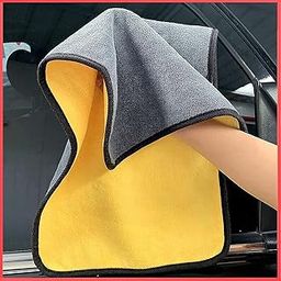 Zollyss Microfiber Cleaning Cloth 800 GSM for Home Kitchen Car Motorbike Mobile Laptop Office Lint Free Dual Layer Ultra Thick Super Absorbent Towel Scrubber Duster Wash Polish Cloth, 3 Pcs-image-65