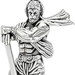 Hanuman Gada Locket | Spiritual Pendant, Religious Necklace, Lord Hanuman Locket With Gada | Stainless Steel Hanuman Necklace With Crisscross Chain For Gift, Unisex-picture-36
