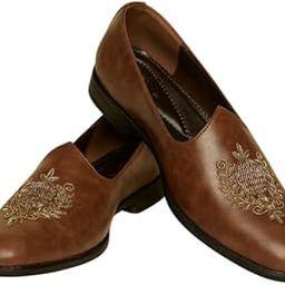 Men's Self Embroidered Loafers Style Shoes| Ethnic Juttis and Mojaris-image-8