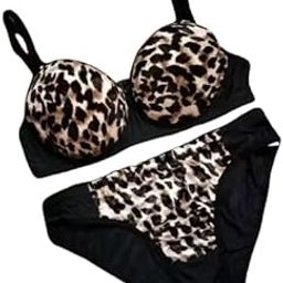 Name : Ailyfly Animal Printed Bra Panty Set Tiger Printed Bra Set-image-63