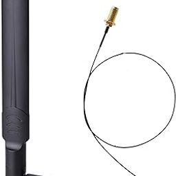 NISTECH 6dBi RP-SMA LTE Flat Whip Antenna (2 pcs.) 2.4GHz 5GHz Dual Band WiFi 1.13 Cable RP-SMA Female 30cm Antenna+2 x 30CM RP-SMA IPEX - 2pcs.-11