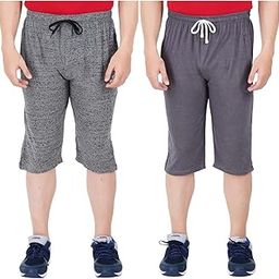 Men's Regular Fit Three Fourth Capri(Pack of 2)(GF_3/4-NEW_P3_Gray_44_Gray-S)-picture-23
