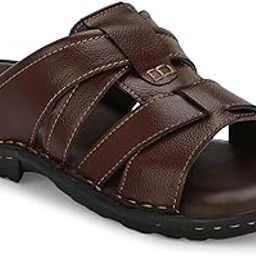 Men's Stoneleaf Slippers | Slip-on Classical Flip-Flop Man | Lightweight & Comfortable Flats | Cushioned Insole Stylish Chappal for Formal & Casual Wear-21