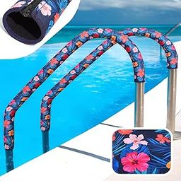 2 Pcs Pool Railing Covers Pool Handrail Covers Slip Resistant Rail Grip Covers for Swimming Pool Hand Railing (Hibiscus, 4 FT)-image-52