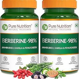 Pure Nutrition Berberine Supplement - 120 Veg Tablets (60x2) | 98% Berberine with Jamun Beej, Karela & Fenugreek Extract | Supports Healthy Blood Sugar, Weight Management & Heart Health | Natural Formula for Holistic Wellness-14