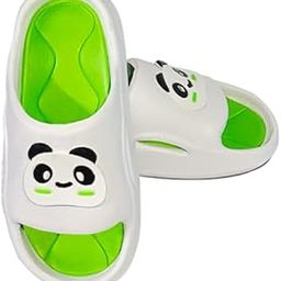 Panda Design slipper for kids, White and Green, Non-Slip Indoor Slippers-image-64