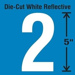 Die-Cut Reflective Number Label, 2, PK5-image-40