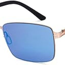 By Lenskart | Gold Blue Mirror Full Rim Rectangular | Indoor Sunglasses | 100% Uv Protected | For Men & Women | Medium | Vc S17424-image-31