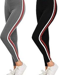 Women Yoga Track Pants | Stretchable Sports Tights | Track Pants for Women | Stretchable Sports Tights Track Pant/Black - Combo (Pack of 2-Free Size 28-34 Inch)-image-45