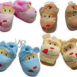 New Born Baby prewalkers anti slip booties Cartoon Face Comfortable Booties/Shoes/Socks for Baby Girl boy/Unisex-Baby Booties 3-12 Months Pack of 1 (Multicolor)_WF211-image-34