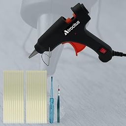 Atrocitus20W Black Glue Gun with Precision Nozzle & 20 Glue Sticks & Tester & Tweezer | Ideal for Arts, Crafts & Quick Fixes-5