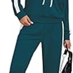 Purple Irish Vogue Women's Regular Fit Multicolor Womens Tracksuits (IN, Alpha, M, Regular, 1, Teal With White Stripes)-23