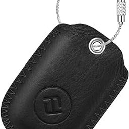 Fintie Genuine Leather Case for Tile Pro 2022 Key Finder Phone Finder, Anti-Scratch Skin Cover with Keychain - Black-19