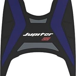 DEEPON TVS Jupiter 125 Floor Mat for Scooter, Anti-Slip, Waterproof, Red and Blue Pattern-image-52