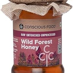 Conscious Food Wild Forest Honey | 200g | 100% Raw, Pure and Natural | Unprocessed & Unpasteurized Honey | Value Pack-32