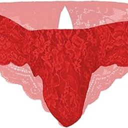 Men's Thong, Low Rise Lace, No Back Coverage, Center Seam Pouch-picture-21
