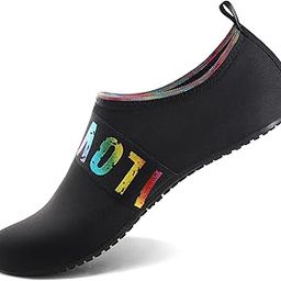 Water Shoes Womens and Mens Quick-Dry Aqua Socks Barefoot for Outdoor Beach Swim Surf Yoga Exercise, color love, 8.5-9.5 Women/7.5-8.5 Men-image-44