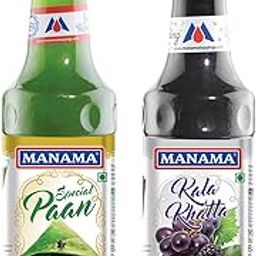 Manama Paan Syrup and Kala Khatta Syrup | 750ML Each | Mixer for Mocktails, Cocktails, Drinks, Juices, Beverages | Non Alcoholic Mix | Pack of 2-image-78