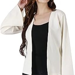 Women's Polyester Open Front Casual Blazer-13