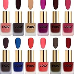 Volo Velvet Dull Matte Bold Colors Nail Polish Combo in Wholesale Rate(Dark Peach, Dark Wine, Skin Nude, Magenta, Maroon, Passion Pink, Dark Coffee 96 ml) Pack of 12-image-87