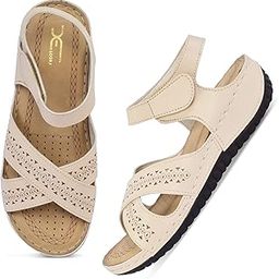 Doctor Sole Laser Cut Cross Strap and Trendy Sandals For Women-37