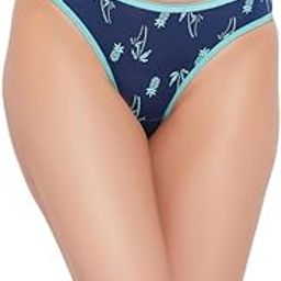 Women's Cotton Low Waist Printed Bikini Panty in Blue-image-7