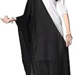 ebadat Women’s Georgette Scarf | Lightweight & Flowy Dupatta Style Stole | Soft, Breathable Wrap for Modest Fashion, Travel & Office Wear-picture-2