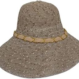 V3E Summer Straw Hat Fedora Floppy Sun Hat Large Wide Brim Beach Cap for Women & Girls-(Pack of 01)-image-1