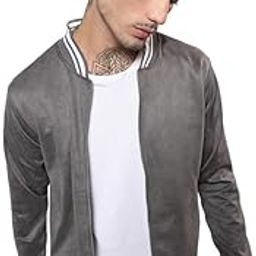 campus sutra Men's Polyester Self-Design Standard Length Puffer Jacket With Fleece Hood For Casual Wear|Hooded Neck|Long Sleeve|Zipper Closure|Jacket Crafted With Comfort Fit For Everyday Wear-picture-37