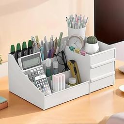 TYXEET Makeup Desk Cosmetic Storage Box Organizer with Drawers for Dressing Table | Bathroom Counter, Elegant Vanity Holder for Brushes, Eyeshadow, Lotions, Lipstick | Desktop Sundries Storage Box-image-13