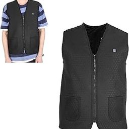 Warmer Waistcoat, Heated Warm Vest, USB Intelligent Electric Heating Vest Outdoor Adjustable Warm Keeping Thermal Waistcoat(M)-image-24