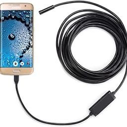 DDLC HD Plus Endoscope Flexible IP67 Waterproof Inspection 6 LED with 5M Cable 5.5mm 7mm for Android, PC & Notebook, with OTG App USB (Black) S,c Camera (2m Endoscop Camera)-31
