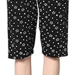 Women's Cotton Three Fourth Capri Shorts with Side Pockets |Women's Casual Shorts-D13__PRT__1BLK__01-P-picture-22
