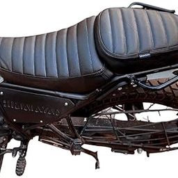 Sahara SeatsCompatible with Himalayan Retro with Added Cushion Seat Cover (Black, Himalayan), Leatherette-image-47