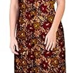 Women's Short Sleeves Full-Length Printed Pure Cotton Long Maxi Sleepwear Nightsuit/Nightdress Pack of 1-image-1