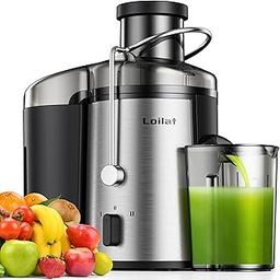 Juicer Machine, 500W Juicer with 3” Wide Mouth for Whole Fruits and Veg, Centrifugal Juice Extractor with 3-Speed Setting, Easy to Clean, Stainless Steel, BPA Free (Black)-picture-26