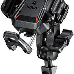 BOBO BM22M PRO Mirror Mount Anti-Vibration Anti-Theft Waterproof Bike/Motorcycle/Scooter Mobile Phone Holder Mount Ideal for Maps and GPS Navigation (Black)-23